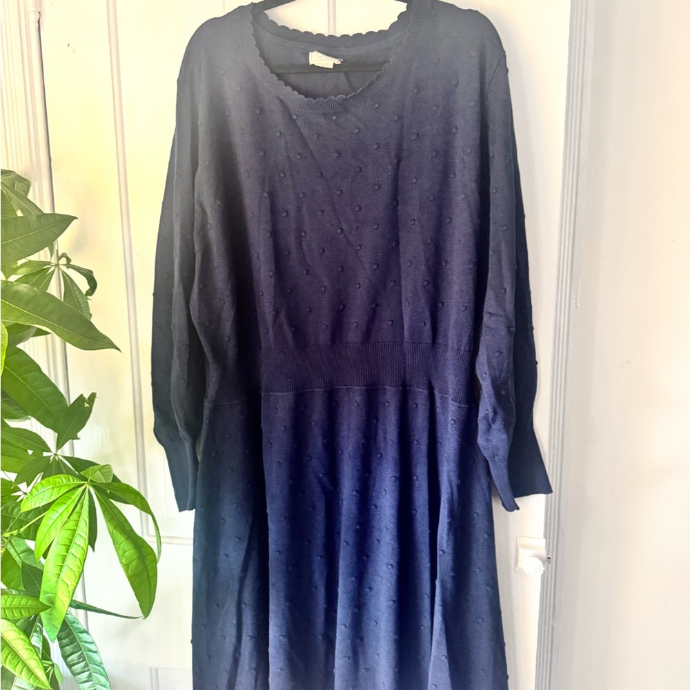 Fat Face Midnight Blue Knit Dress